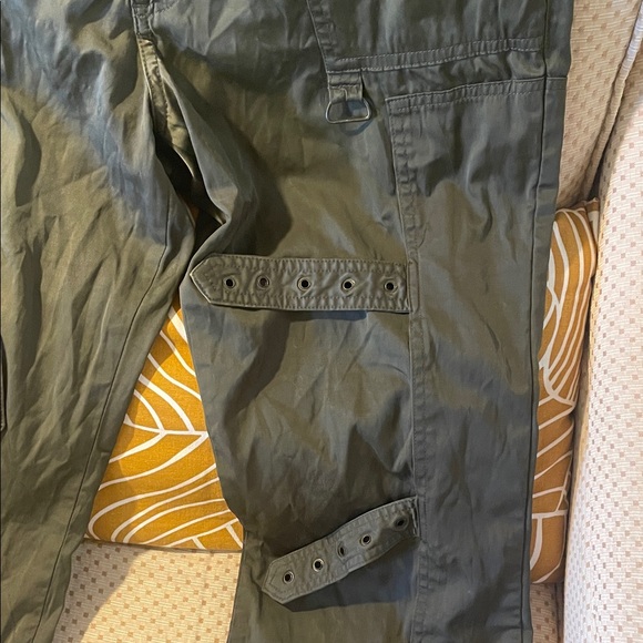 Vintage Younique Multifunctional Olive Green Utility Rayon Cargo Pants - Picture 2 of 10
